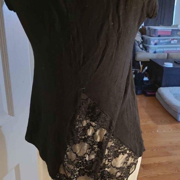 black dots blouse with lace medium - Picture 2 of 3